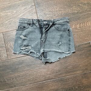 BDG Women's Charcoal Distressed Jean Shorts